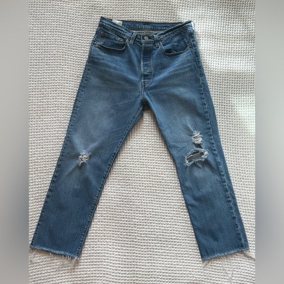 LEVI’S 501 High Rise Button Fly Jeans, Size 30x26 - Picture 3 of 11